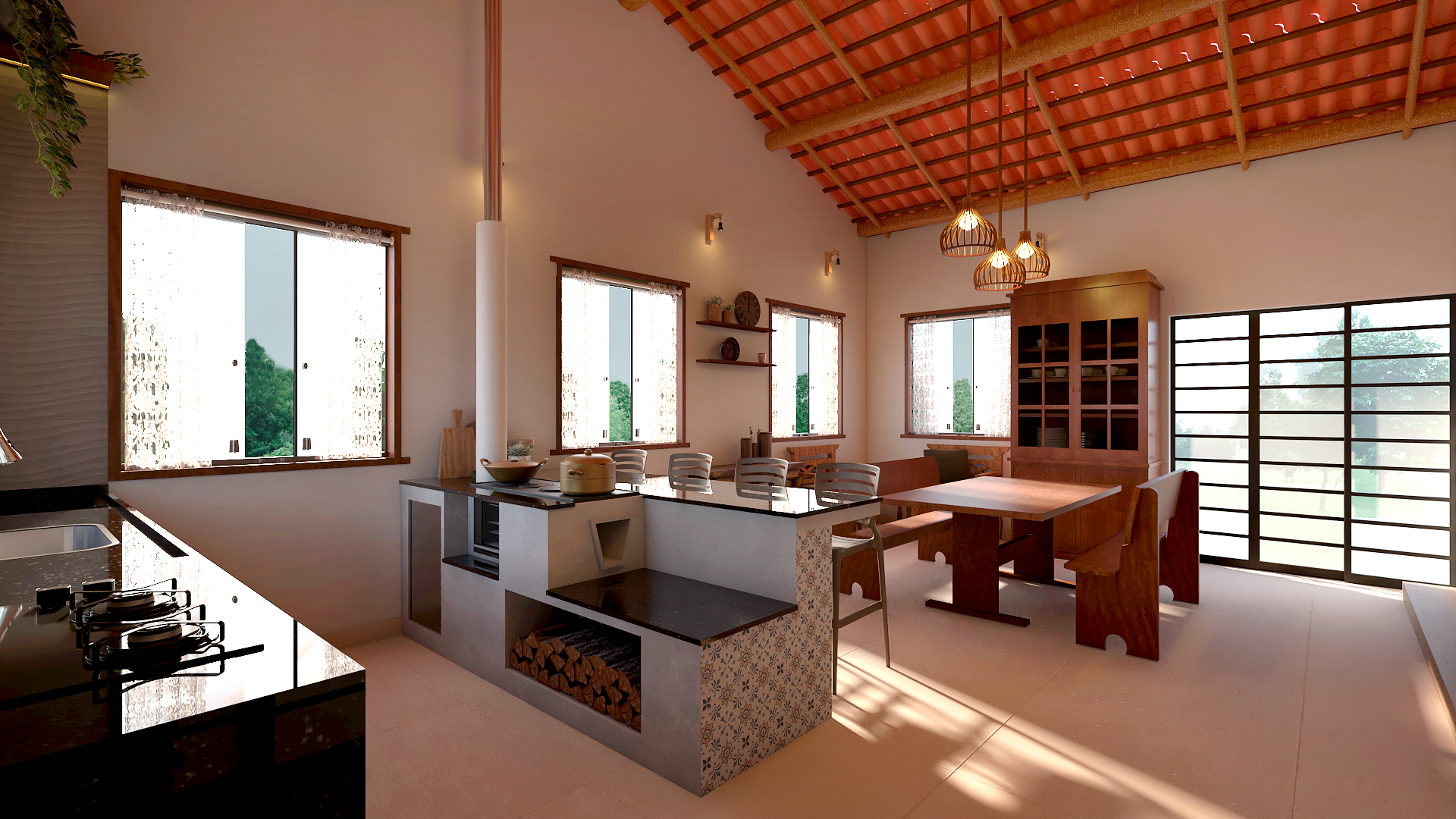Cozinha Serra Azul — Interiores