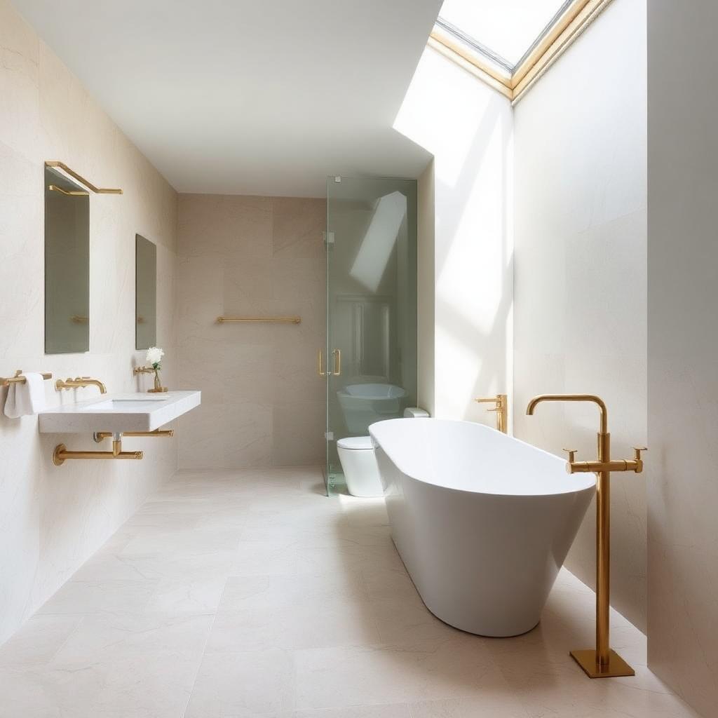Banho Travertino — Interiores